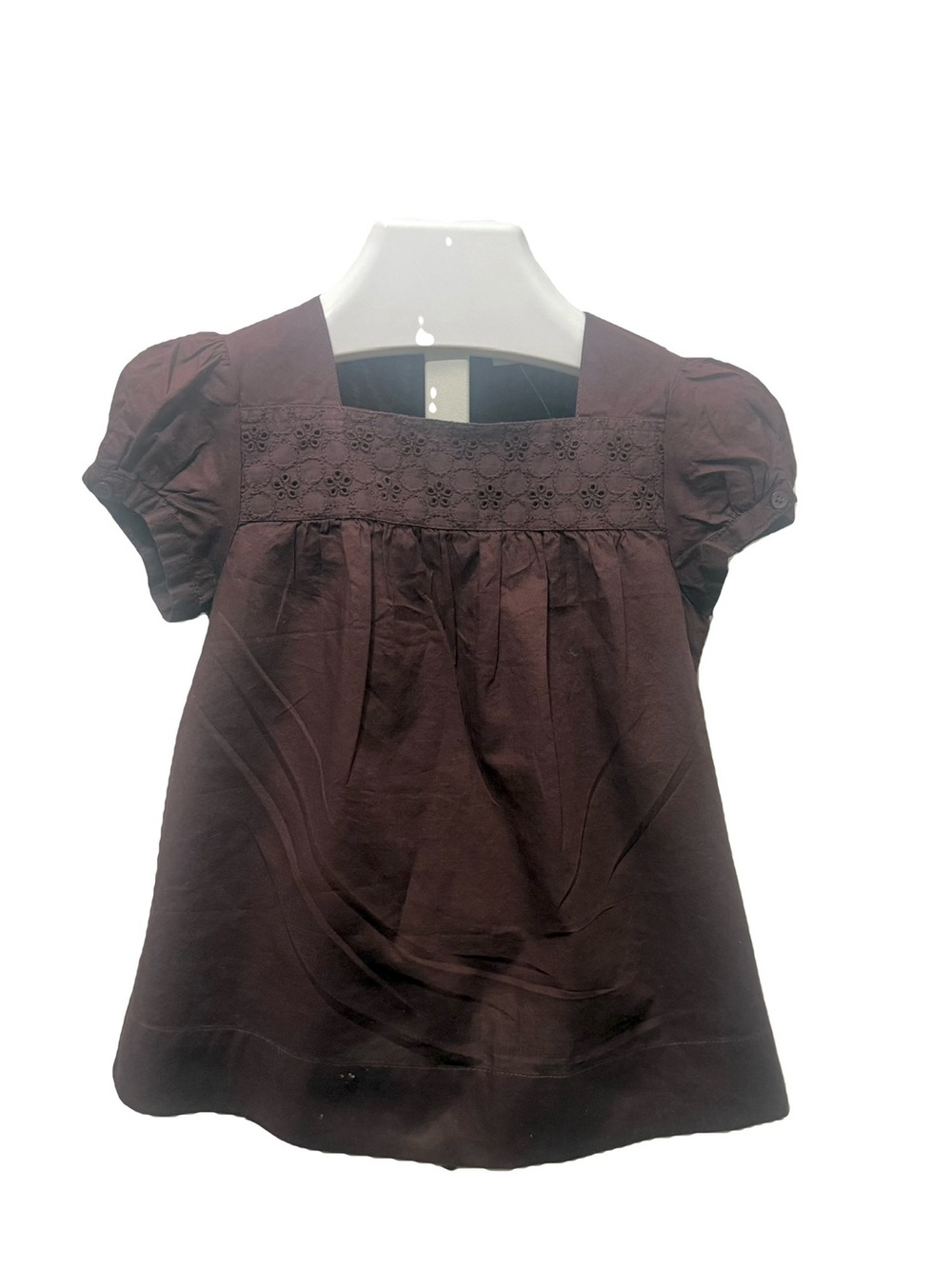 GAP Square-Neck Puff Sleeve Tunic - Brown